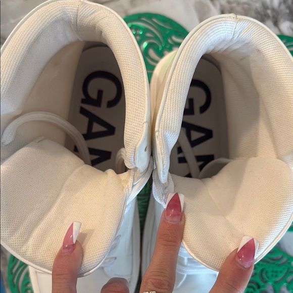 Ganni White Sneakers High-Top Sold out in stores Women’s Sz 9 or 39 Authentic - Picture 14 of 17